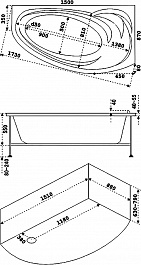 Bas Акриловая ванна Фэнтази 150x88 R с гидромассажем – фотография-4